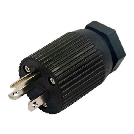 Conntek Conntek 60141, 20-Amp Assembly Straight Blade Plug with NEMA 5-20P Male End, 2 Pole- 3 Wire 60141